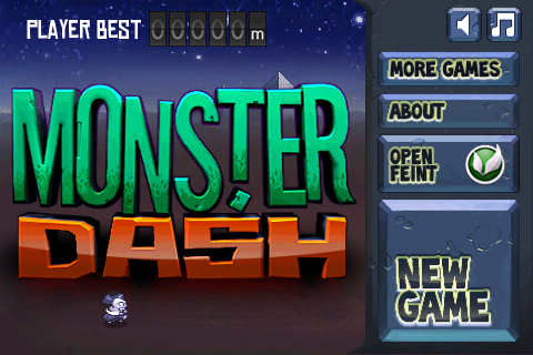 Monster Dash 1.25. Скроллинговая аркада.